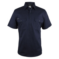 Mens Close Front Short Sleeve 150g Work Shirt