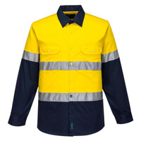 Mens Hobart Hi-Vis Lightweight Contrast Shirt Long Sleeve