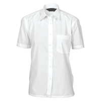 Womens Polyester Cotton Poplin Shirt Short Sleeve