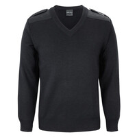 Mens Knitted Epaulette Jumper