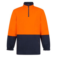 Hi Vis Contrast 1/4 Zip Class D Brush Fleece