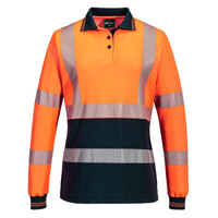 Womens Hi Vis Cotton Comfort Polo Shirt Long Sleeve