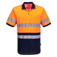 Hi Vis Class D/N Contrast Short Sleeve Polo Shirt