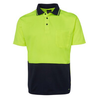 Youth Hi Vis Non Cuff Traditional Polo