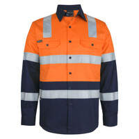 Hi Vis (D+N) Long Sleeve 150G Level 3 Work Shirt