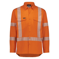 Mens Hi Vis X Back Shirt Segmented Tape