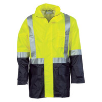 Hi Vis Two Tone Light Weight Rain Jacket with CSR R/Tape