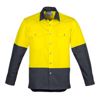 Mens Hi Vis Spliced Industrial Shirt