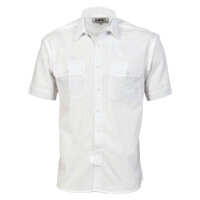 Mens Polyester Cotton Short Sleeve Work Shirt