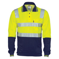 Cotton Back Hi Vis Two Tone Polo Shirt with CSR Tape