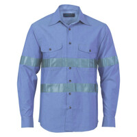 Mens Cotton Chambray Shirt with Generic R/Tape