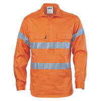 Cool Breeze Close Front Cotton Shirt with R/Tape