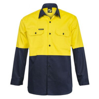 Mens Two Tone Long Sleeve Shirt 