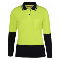 Womens Hi Vis Long Sleeve Comfort Polo
