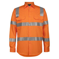 Mens Hi Vis (D+N) Long Sleeve 150G Vic Rail Shirt