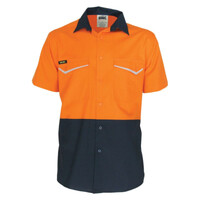 Two Tone RipStop Cotton Cool Short Sleeve Shirt