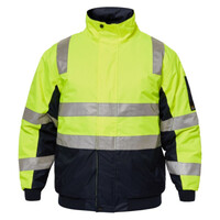 Typhoon Hi Vis Modern Bomber Jacket With Tape