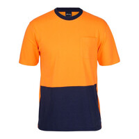 Mens Hi Vis Crew Neck Cotton T-Shirt