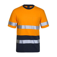Mens Hi Vis (D+N) Cotton T-Shirt
