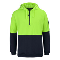 Mens Hi Vis Half Zip Hoodie