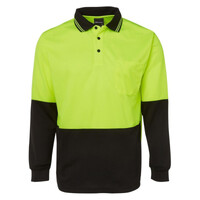 Hi Vis Long Sleeve Traditional Polo