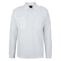 Mens Long Sleeve 250 Epaulette Polo