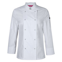 Womens Long Sleeve Snap Button Chef Jacket 