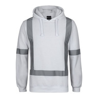 Mens Fleece Hoodie with Reflective Tape