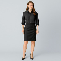 Womens Cool Stretch Mid-waist Pencil Skirt