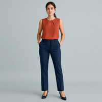 Womens Cool Stretch Tapered Leg Adjustable Waist Pant