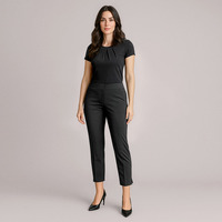 Womens Siena 7/8 Mid-waist Slim Leg Pant