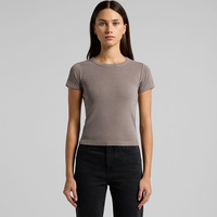 Womens Faded Organic Rib Tee