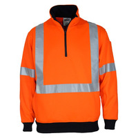 Hi-vis Half Zip X Back Fleecy Jumper