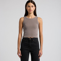 Womens Faded Organic Rib Crop Tank