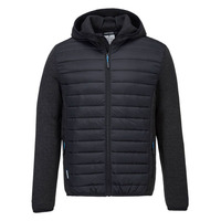 Mens Hybrid Baffle Jacket Grey Marl