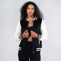 Womens/Junior Wool Blend Soft Shell Varsity Jacket 500gsm