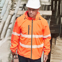 Unisex Super Light Segmented Tape Packable Rain Jacket