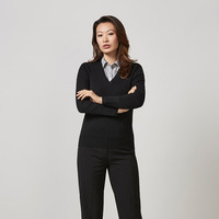 Womens V-Neck Knit Pullover