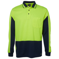 Mens Hi Vis Long Sleeve Gap Polo