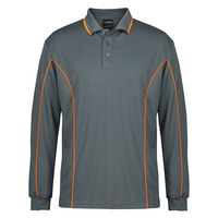 Mens Podium Long Sleeve Piping Polo