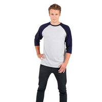 Unisex 3/4 Sleeve Raglan Tees Shirt