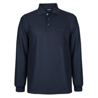 Podium Long Sleeve Waffle Pocket Polo