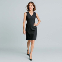 Womens Cool Stretch Sleeveless V-Neck Dress